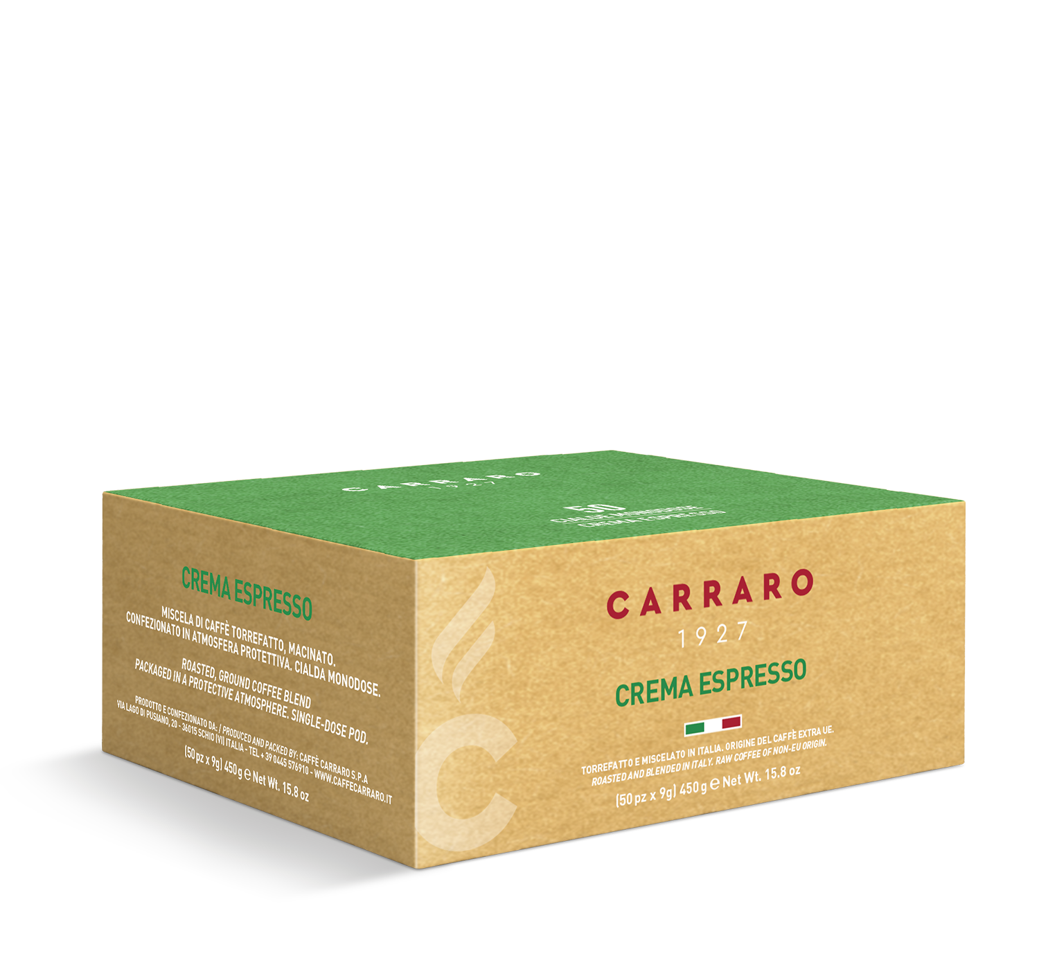 Crema espresso - Crema Espresso – 50 pods 9 g - Shop online Caffè Carraro