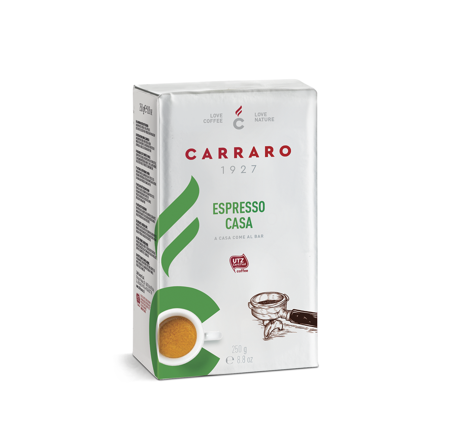 Retail - Espresso Casa – ground coffee 250 g - Shop online Caffè Carraro