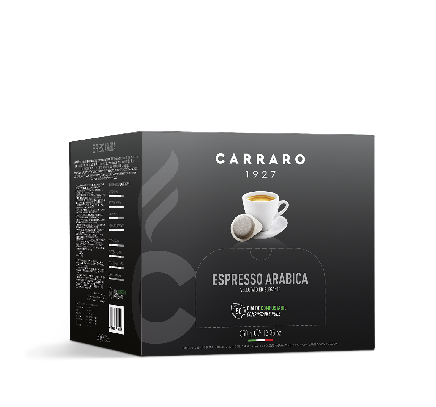Retail - Espresso arabica 100% – 50 pods 7 g - Shop online Caffè Carraro