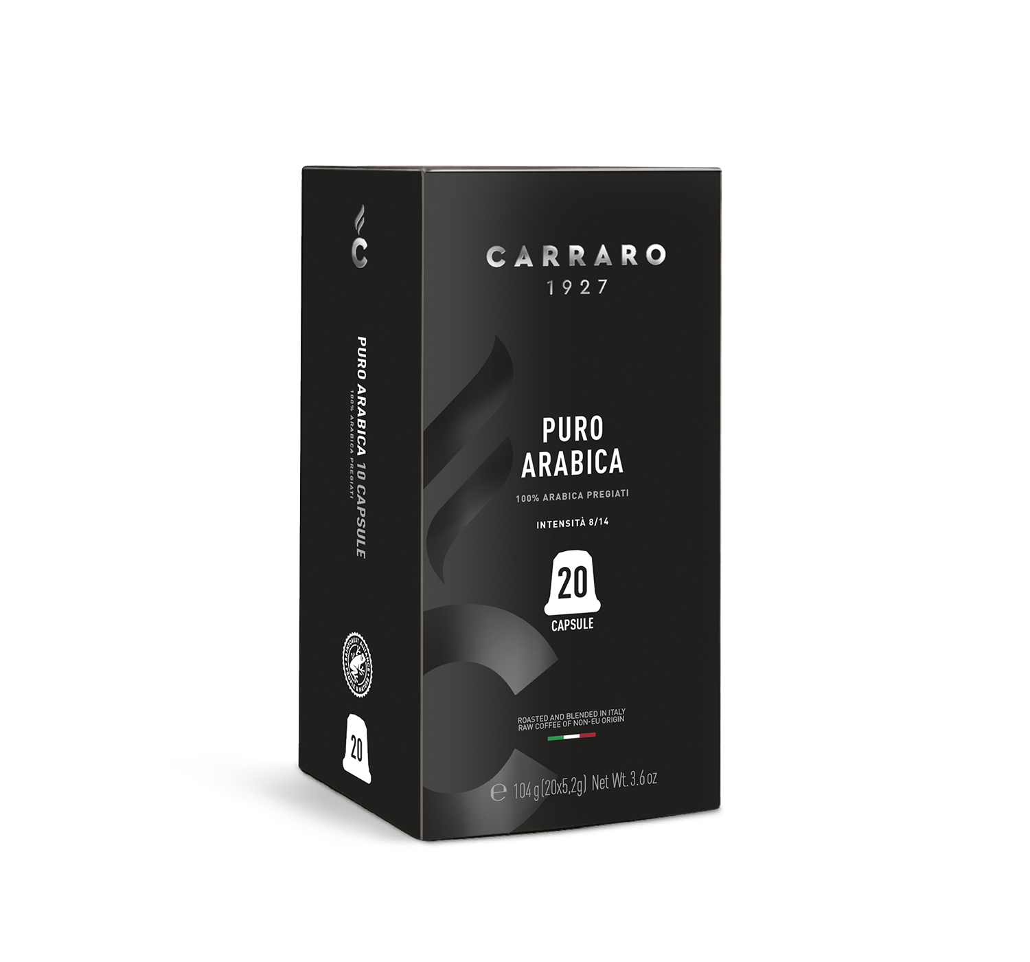 Retail - Puro Arabica – 20 capsules - Shop online Caffè Carraro