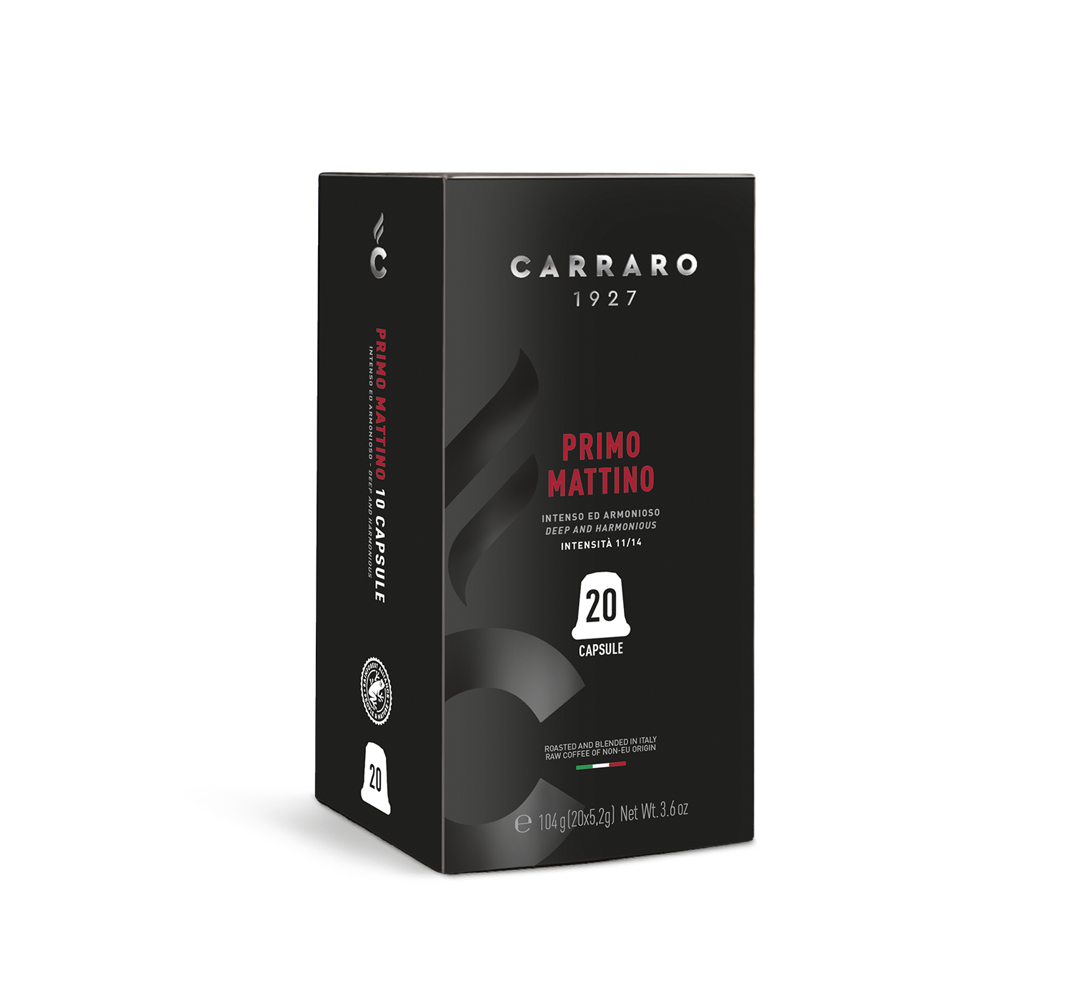 Capsule - Primo Mattino – 20 capsule premium compatibili Nespresso®* - Shop online Caffè Carraro