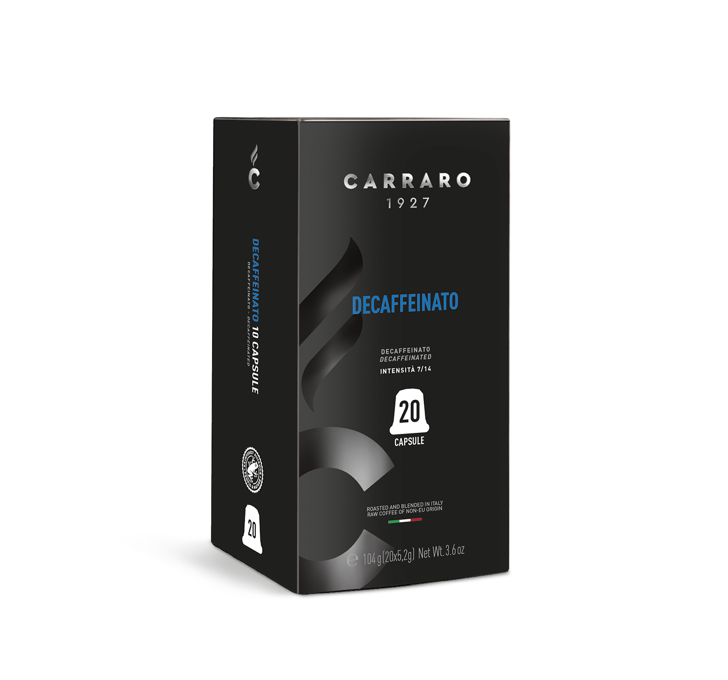 Retail - Decaffeinato – 20 premium capsules - Shop online Caffè Carraro
