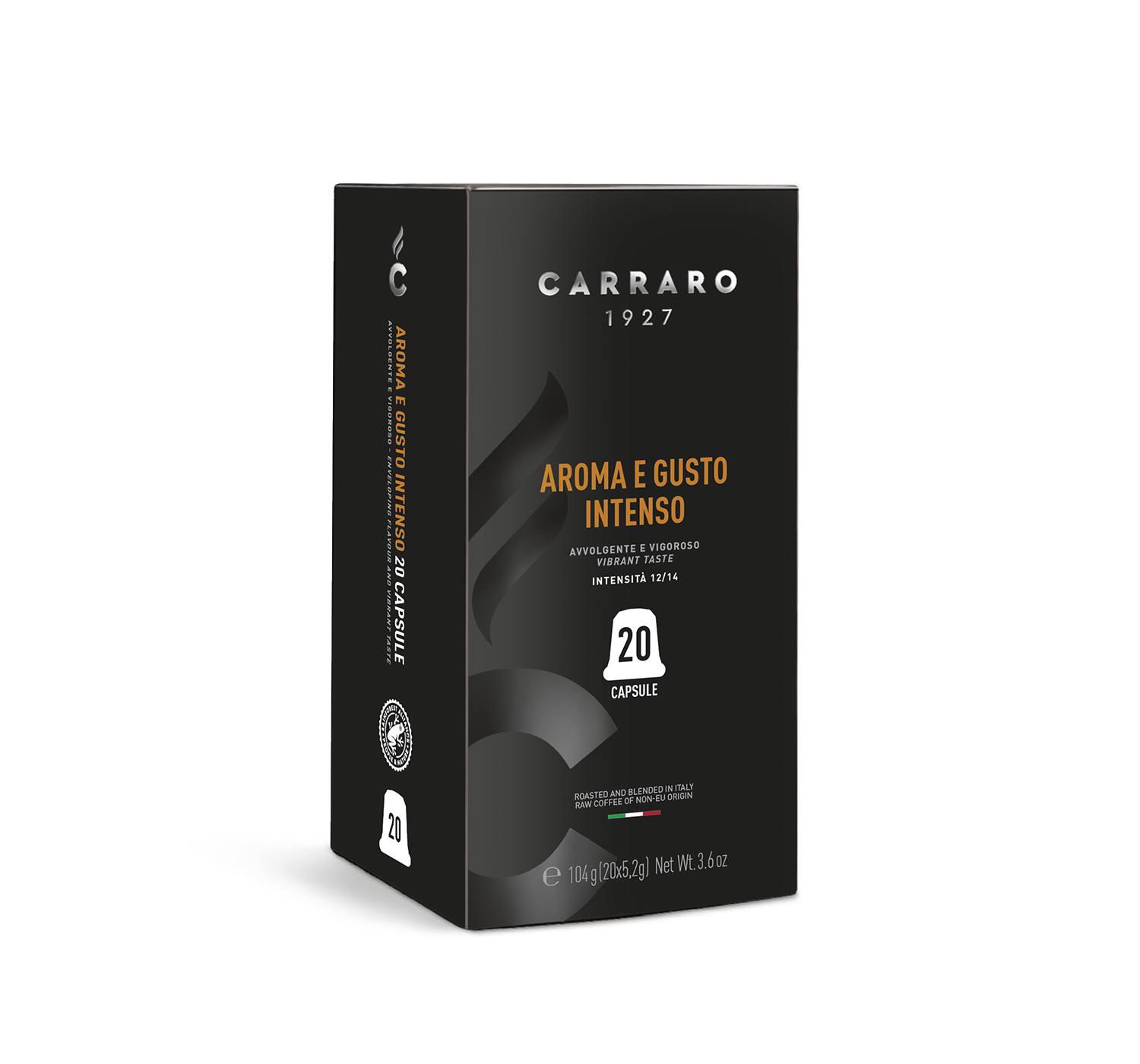 Capsules - Aroma e Gusto Intenso – 20 NESPRESSO®* COMPATIBLE CAPSULES - Shop online Caffè Carraro