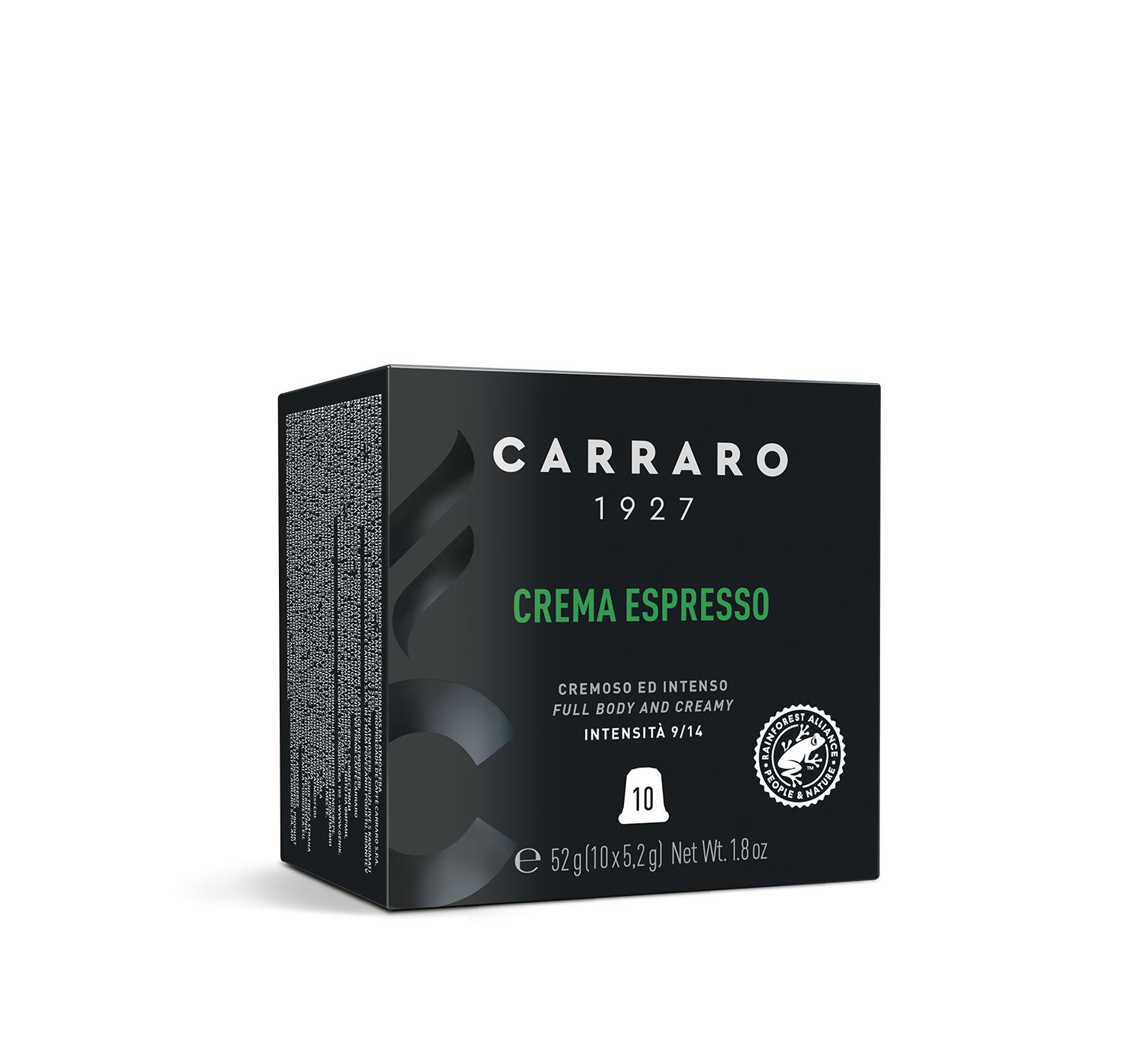 Capsule compatibili *Nespresso<sup>®</sup> - Crema Espresso – 10 capsule in astuccio cubo compatibili Nespresso®* - Shop online Caffè Carraro