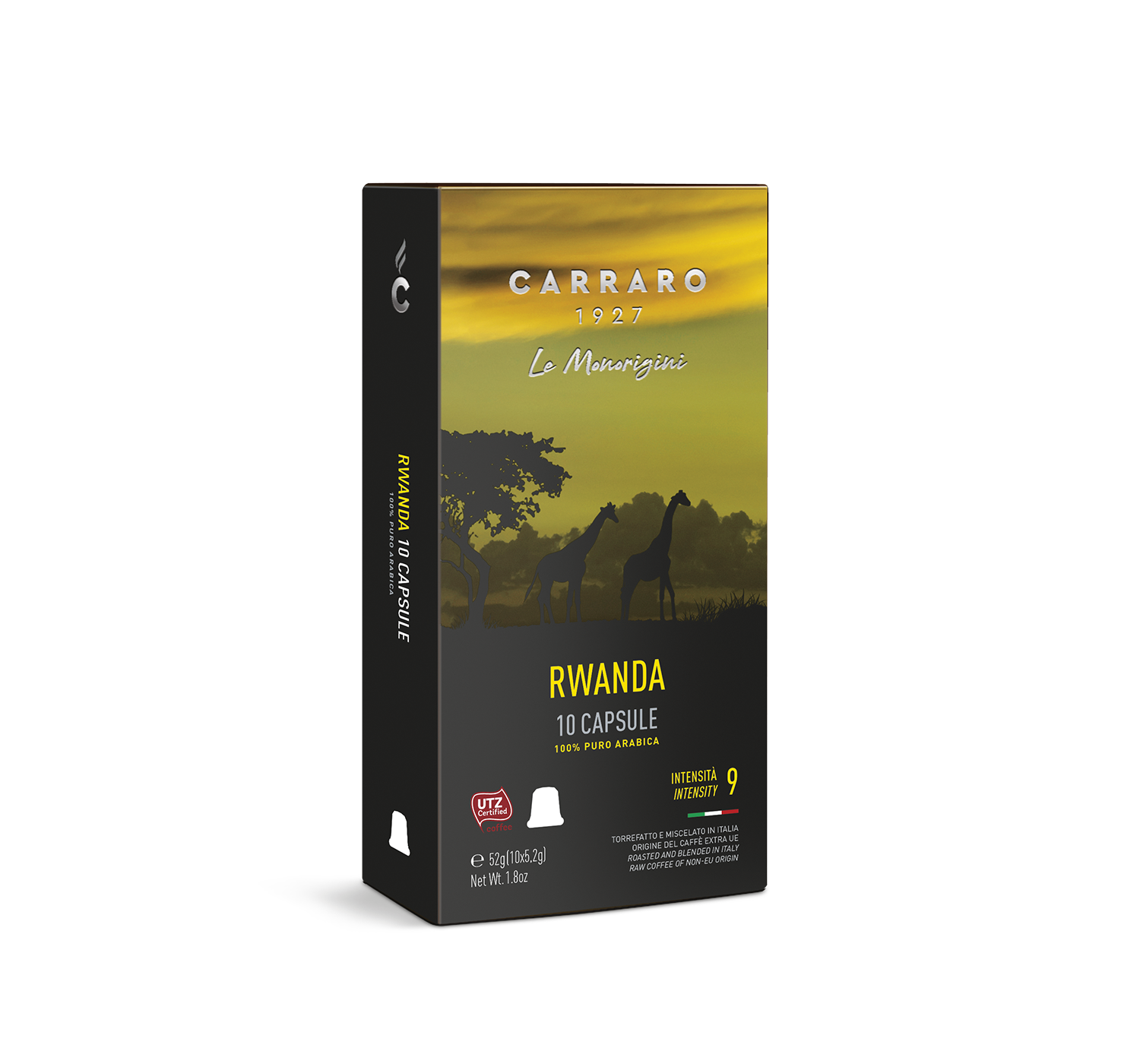 Retail - Rwanda – 10 Nespresso®* compatible capsules - Shop online Caffè Carraro