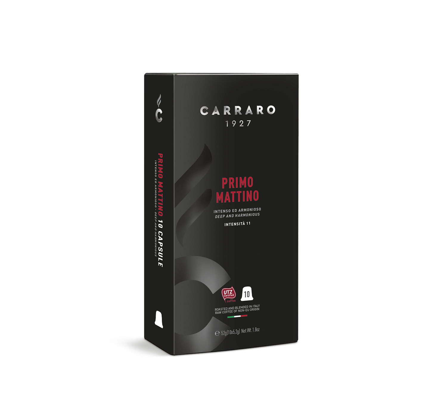 Retail - Primo Mattino – 10 Nespresso®* compatible aluminum capsules - Shop online Caffè Carraro