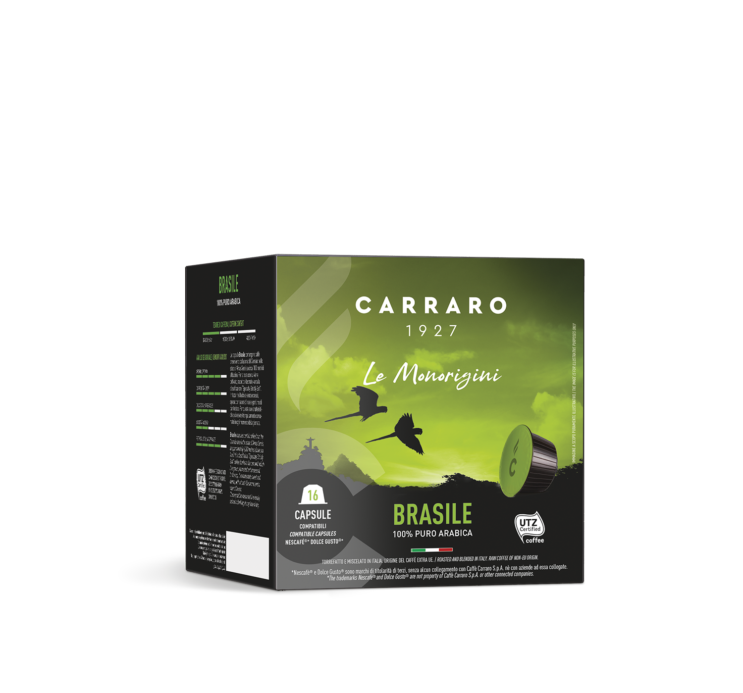 Capsules - Brasile – 16 capsules - Shop online Caffè Carraro