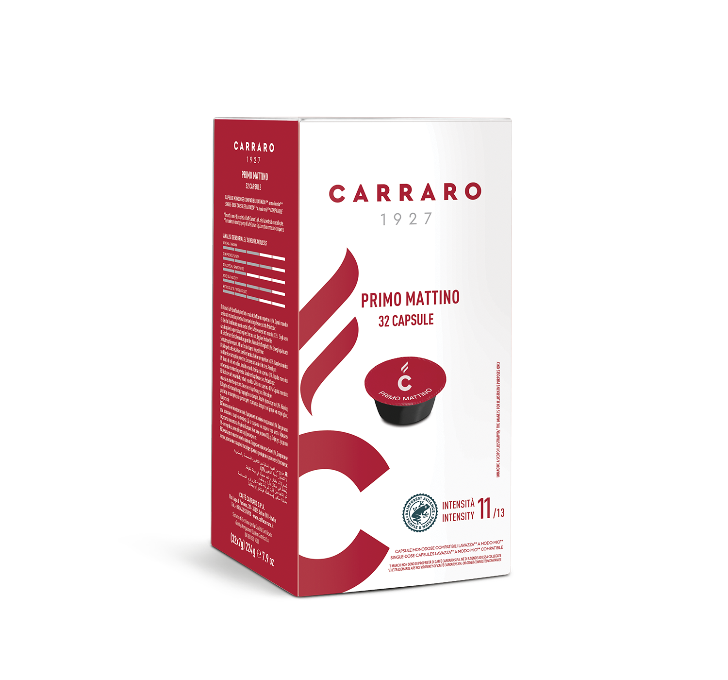 Casa - Primo Mattino – 32 capsule compatibili A Modo Mio®* - Shop online Caffè Carraro