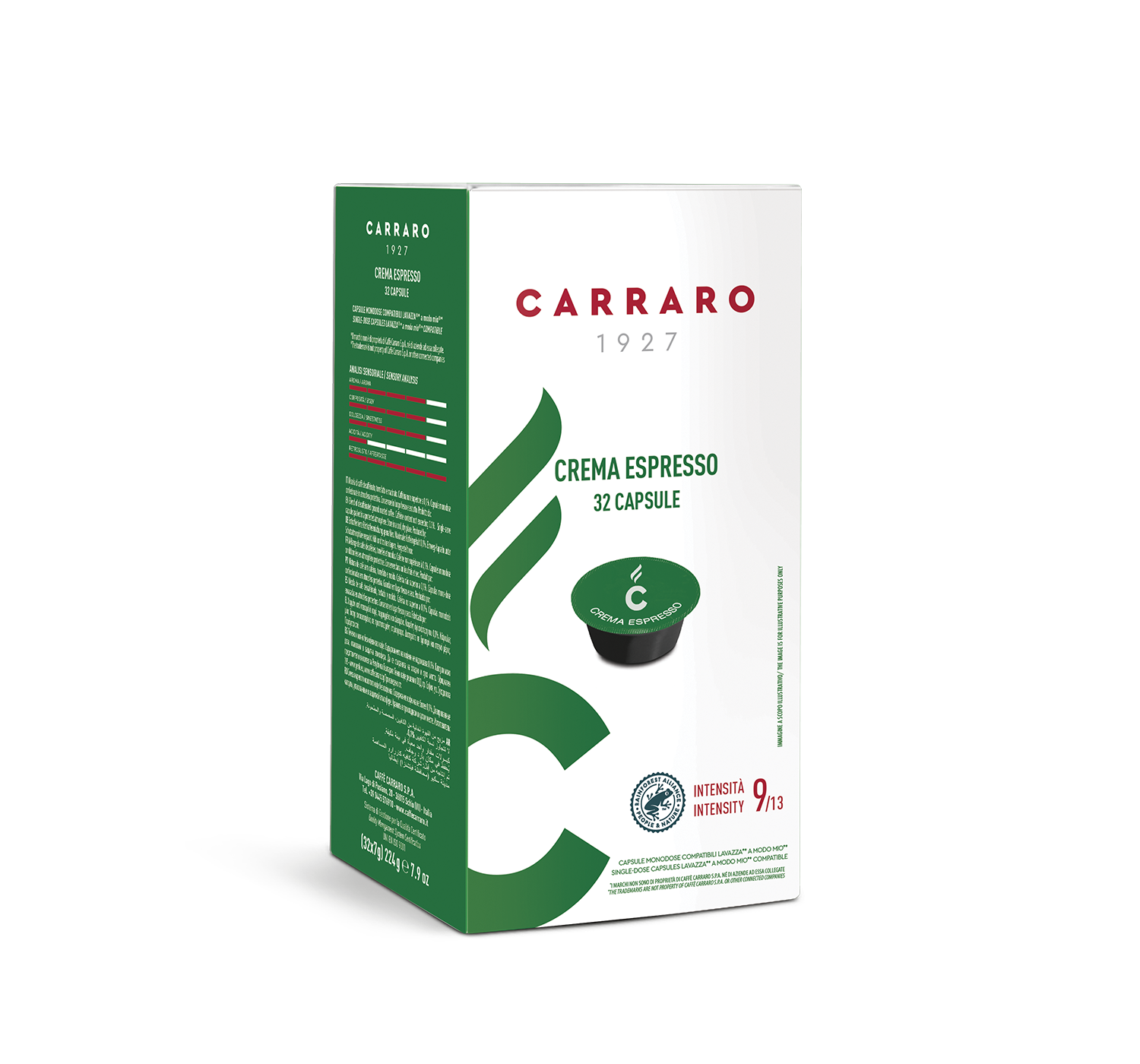 Capsule - Crema Espresso – 32 capsule compatibili A Modo Mio®* - Shop online Caffè Carraro