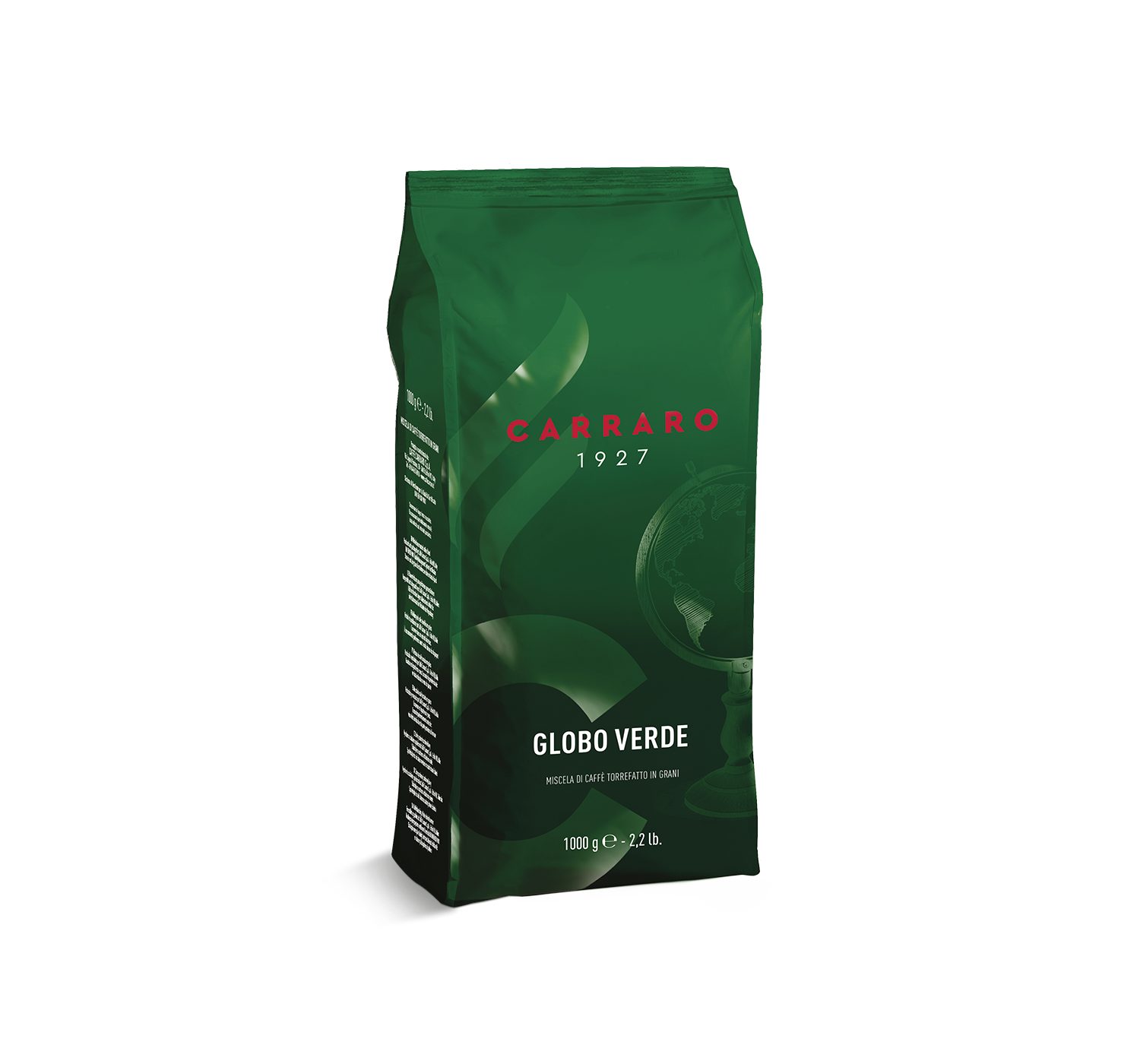 Globo line - Globo Verde – Coffee beans 1000 g - Shop online Caffè Carraro