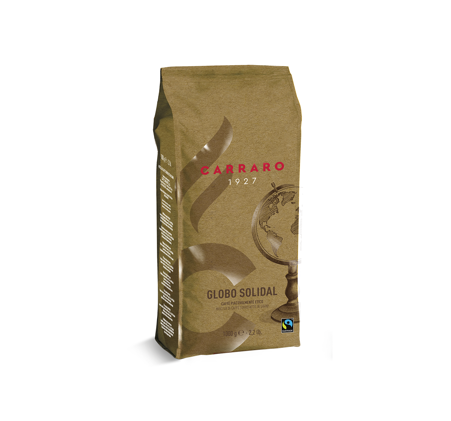Ho.Re.Ca. - Globo Solidal – Coffee beans 1000 g - Shop online Caffè Carraro
