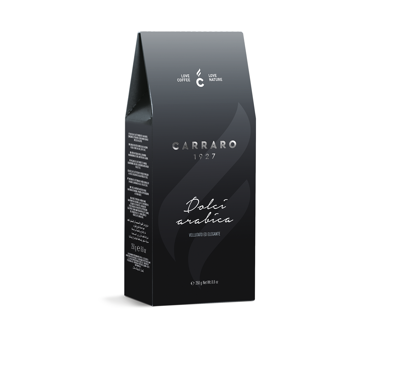 Ground coffee - Dolci Arabica – ground coffee vacuum pack in a box 250 g - Shop online Caffè Carraro