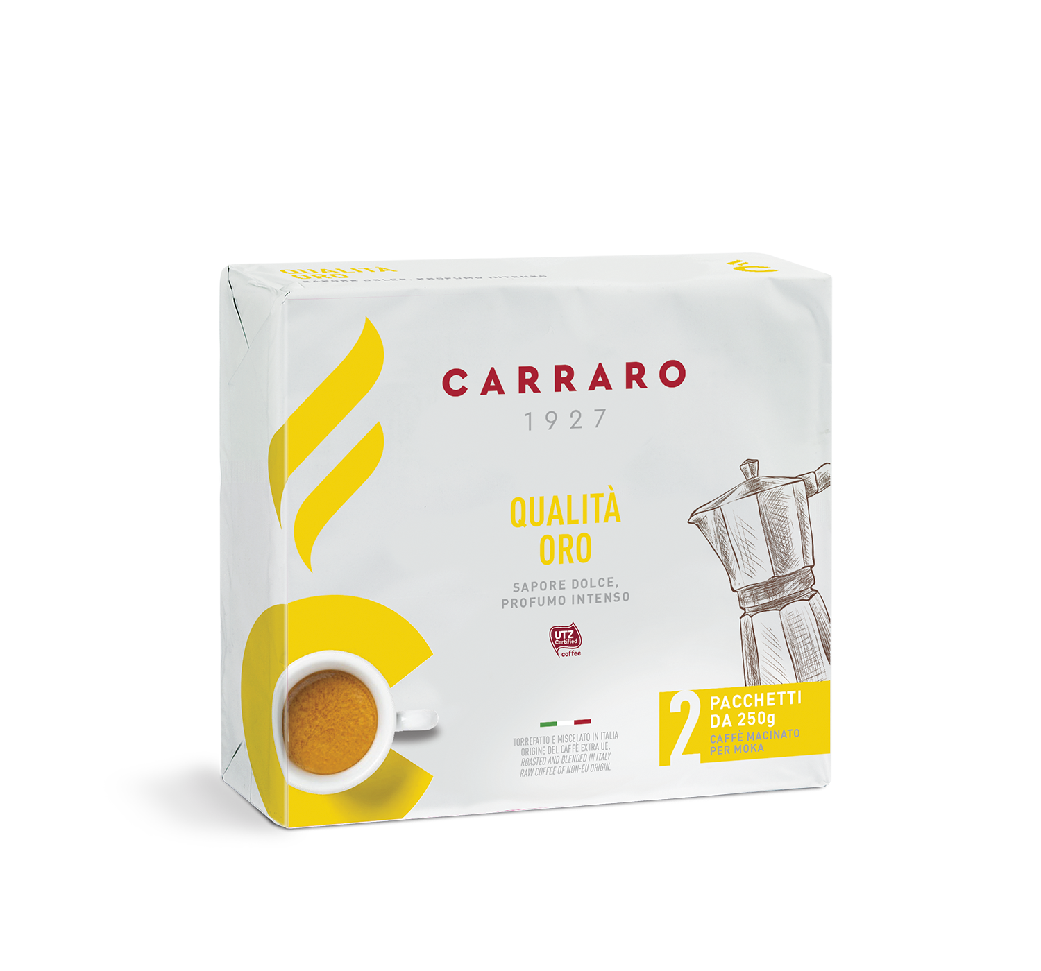 Caffè macinato - Qualità Oro – caffè macinato 2×250 g - Shop online Caffè Carraro