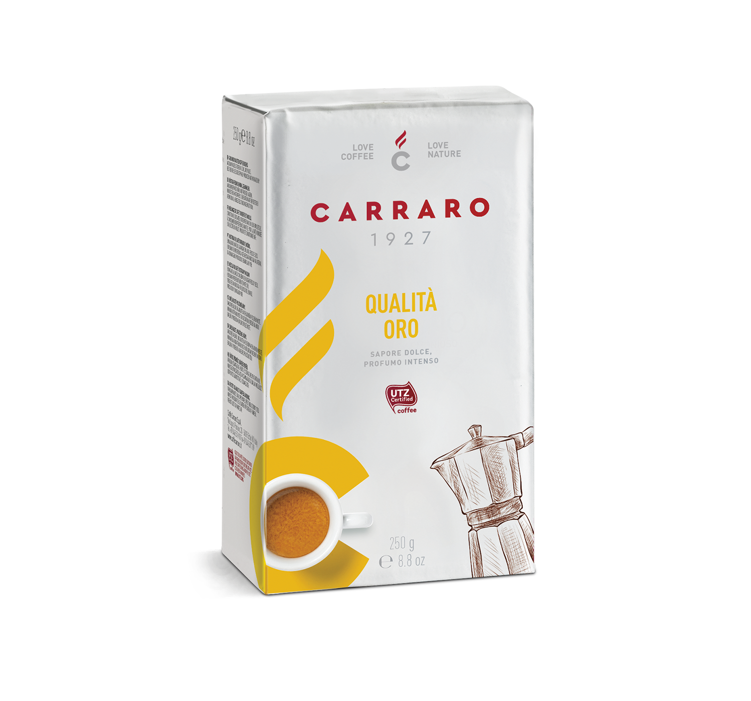 Ground coffee - Qualità Oro – ground coffee 250 g - Shop online Caffè Carraro