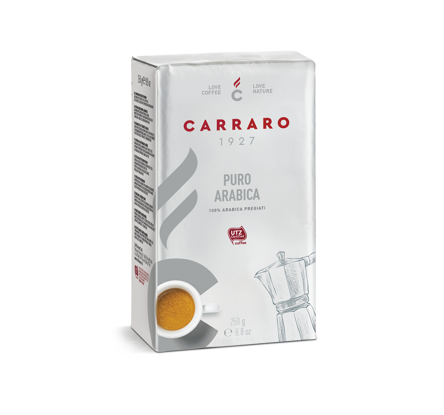 Retail - Puro Arabica – ground coffee 250 g - Shop online Caffè Carraro