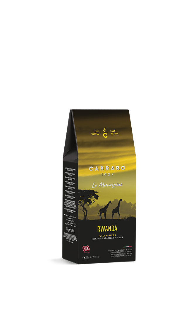 Rwanda – ground coffee carton pack  da 250 g