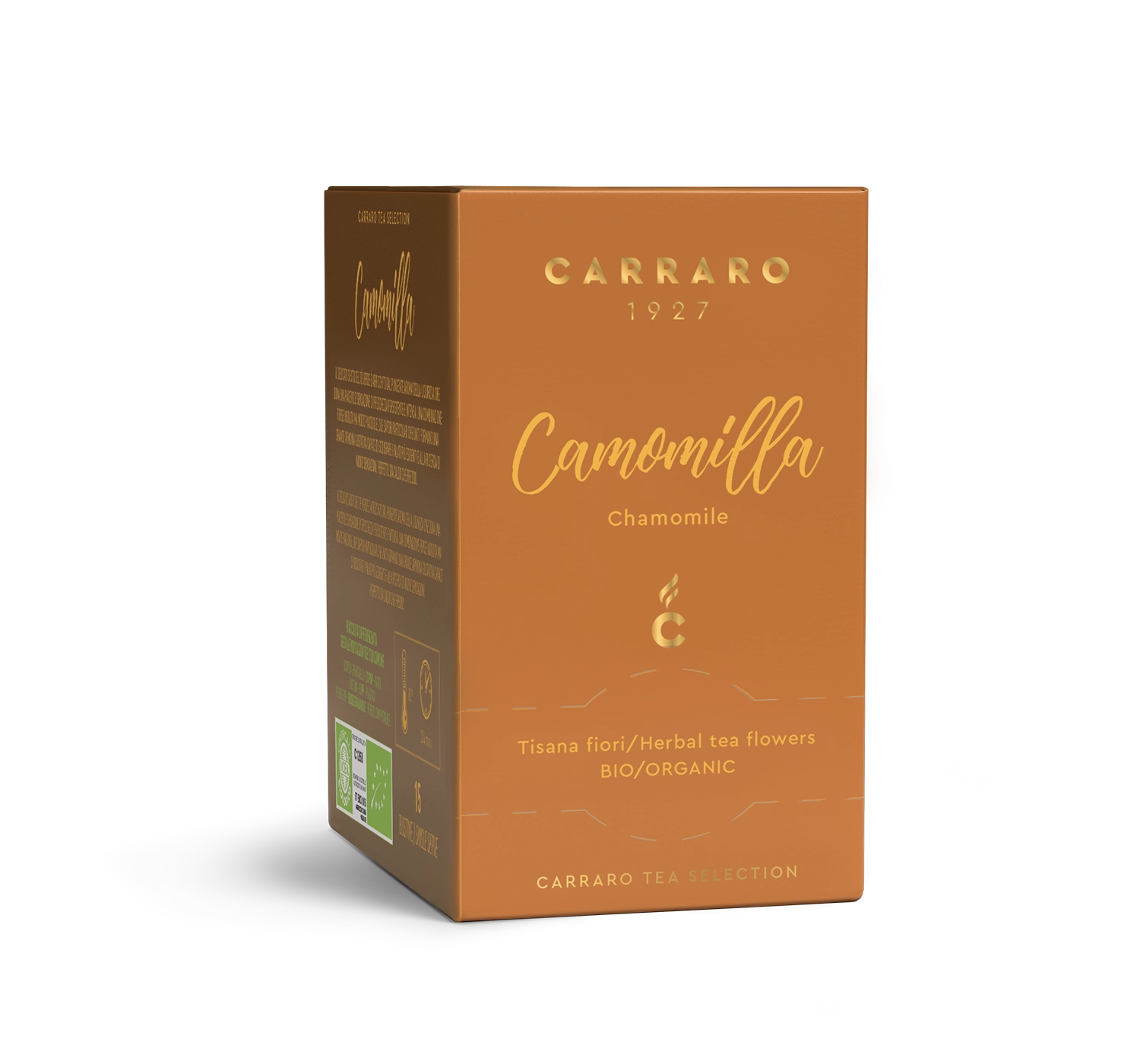 Tea, herbal teas and infusions - Camomile – 15 tea bags - Shop online Caffè Carraro