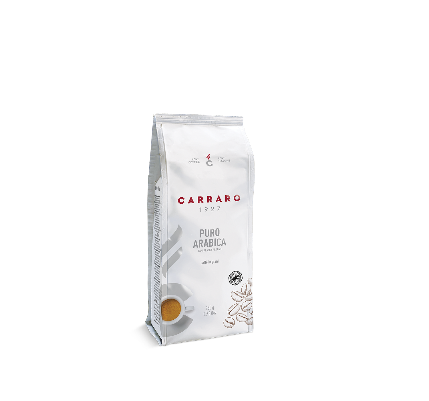 Caffè in grani - Puro Arabica – caffè in grani 250 g - Shop online Caffè Carraro