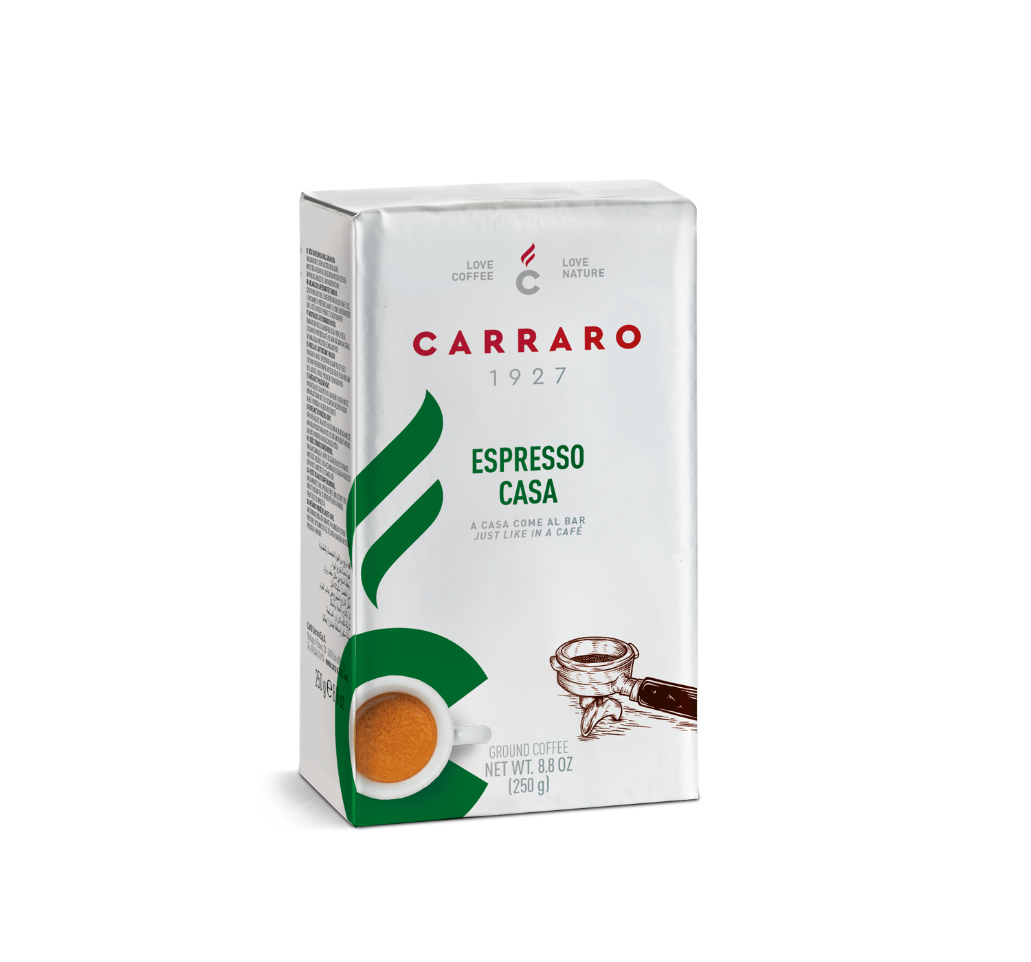 Ground coffee - Espresso Casa – ground coffee 250 g - Shop online Caffè Carraro