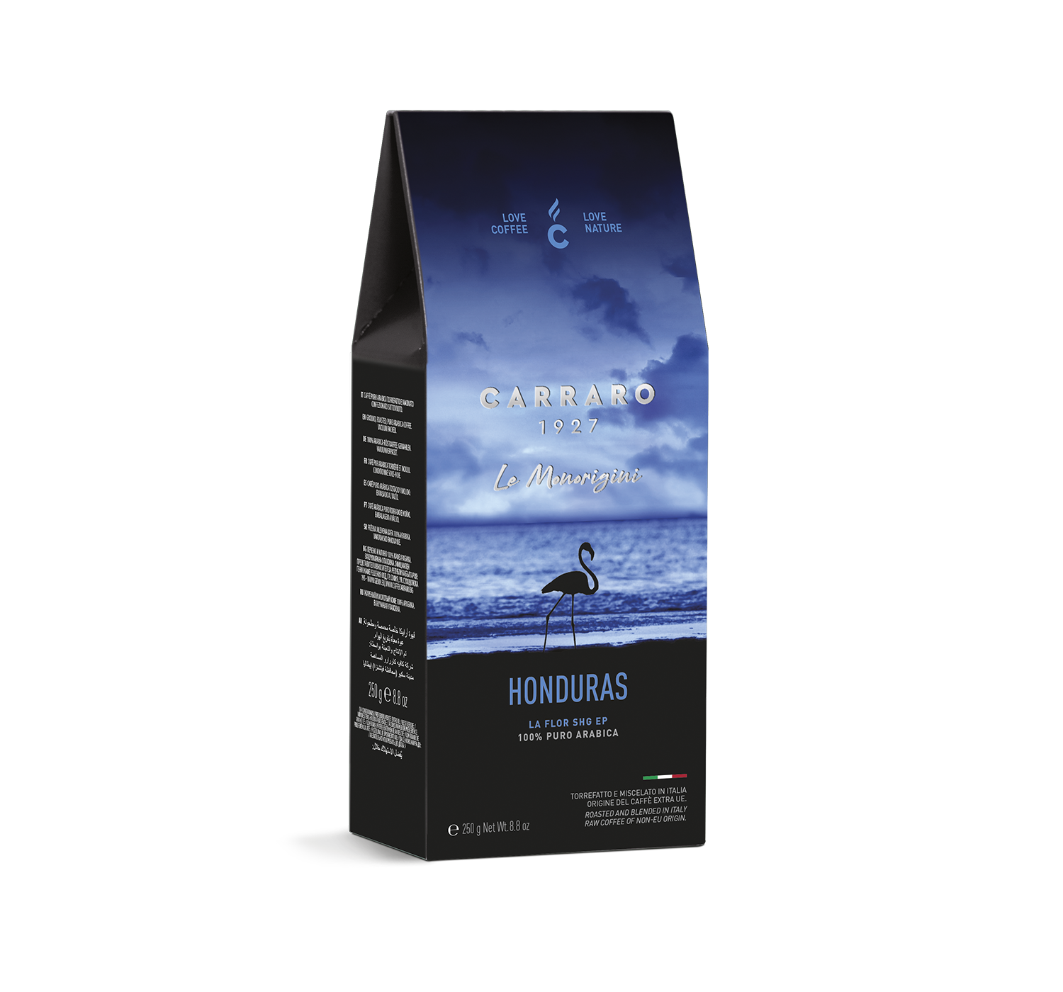 Ground coffee - Honduras – ground coffee vacuum pack in a box 250 g - Shop online Caffè Carraro