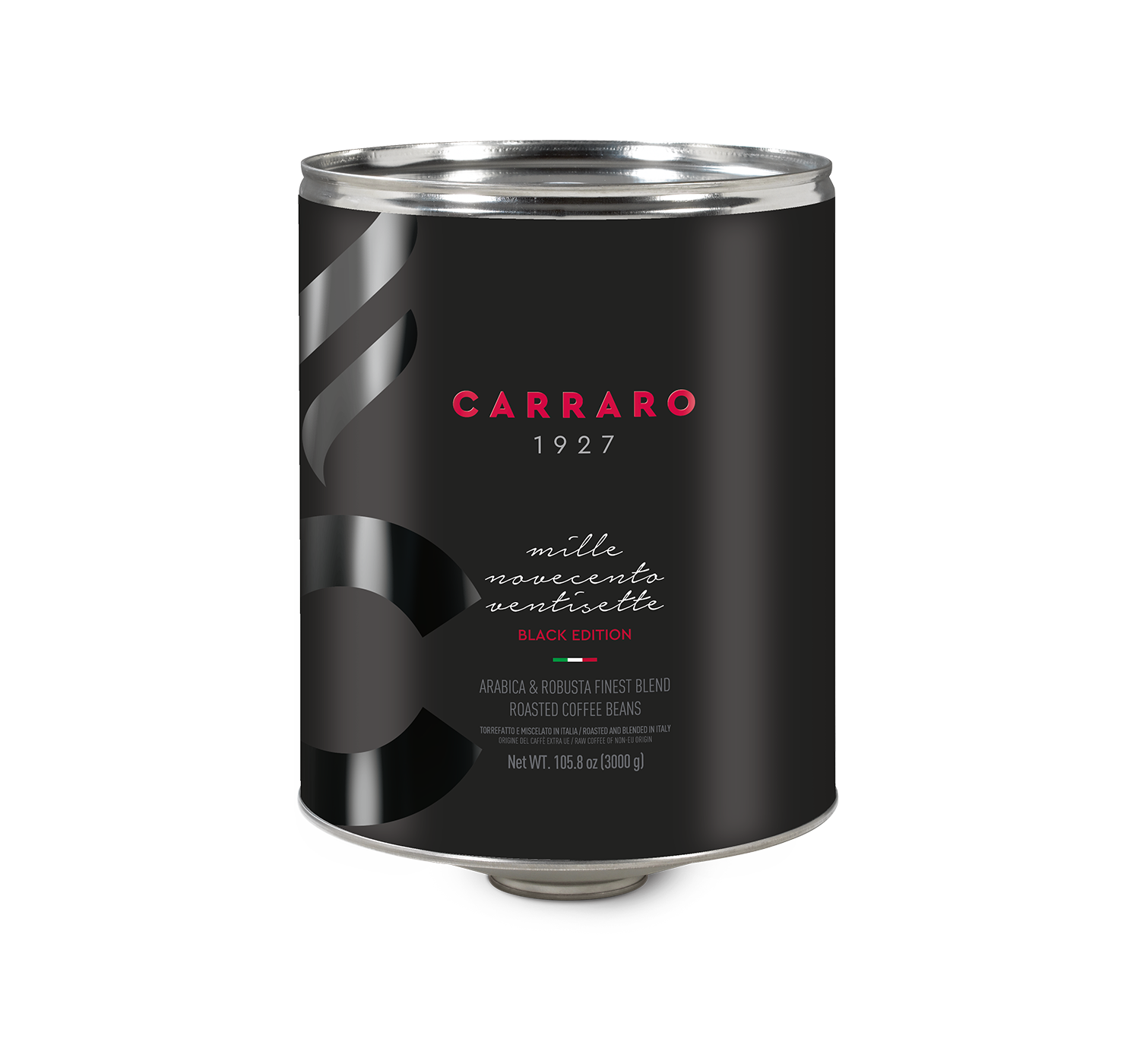 1927 - 1927 Black Edition –  Coffee beans tin packed 3 Kg - Shop online Caffè Carraro