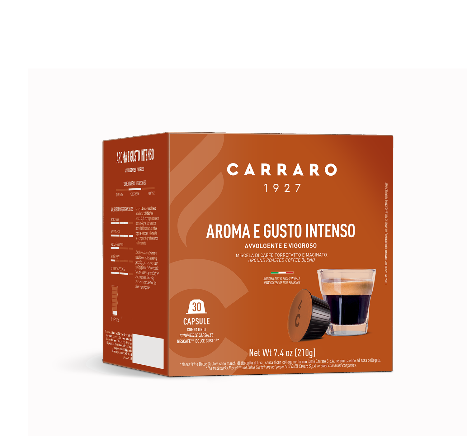 Casa - Aroma e Gusto Intenso – 30 capsule compatibili Dolce Gusto®* - Shop online Caffè Carraro