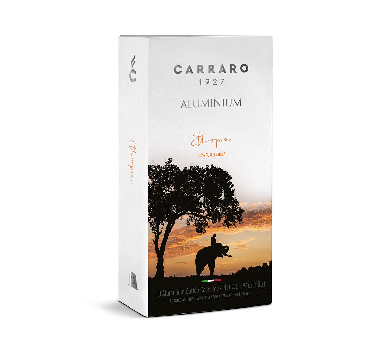 Capsules - Ethiopia – 10 Nespresso®* Aluminium compatible capsules - Shop online Caffè Carraro