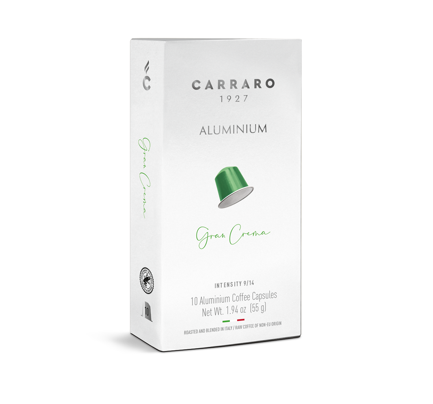 Retail - Gran Crema – 10 Nespresso®* compatible aluminum capsules - Shop online Caffè Carraro