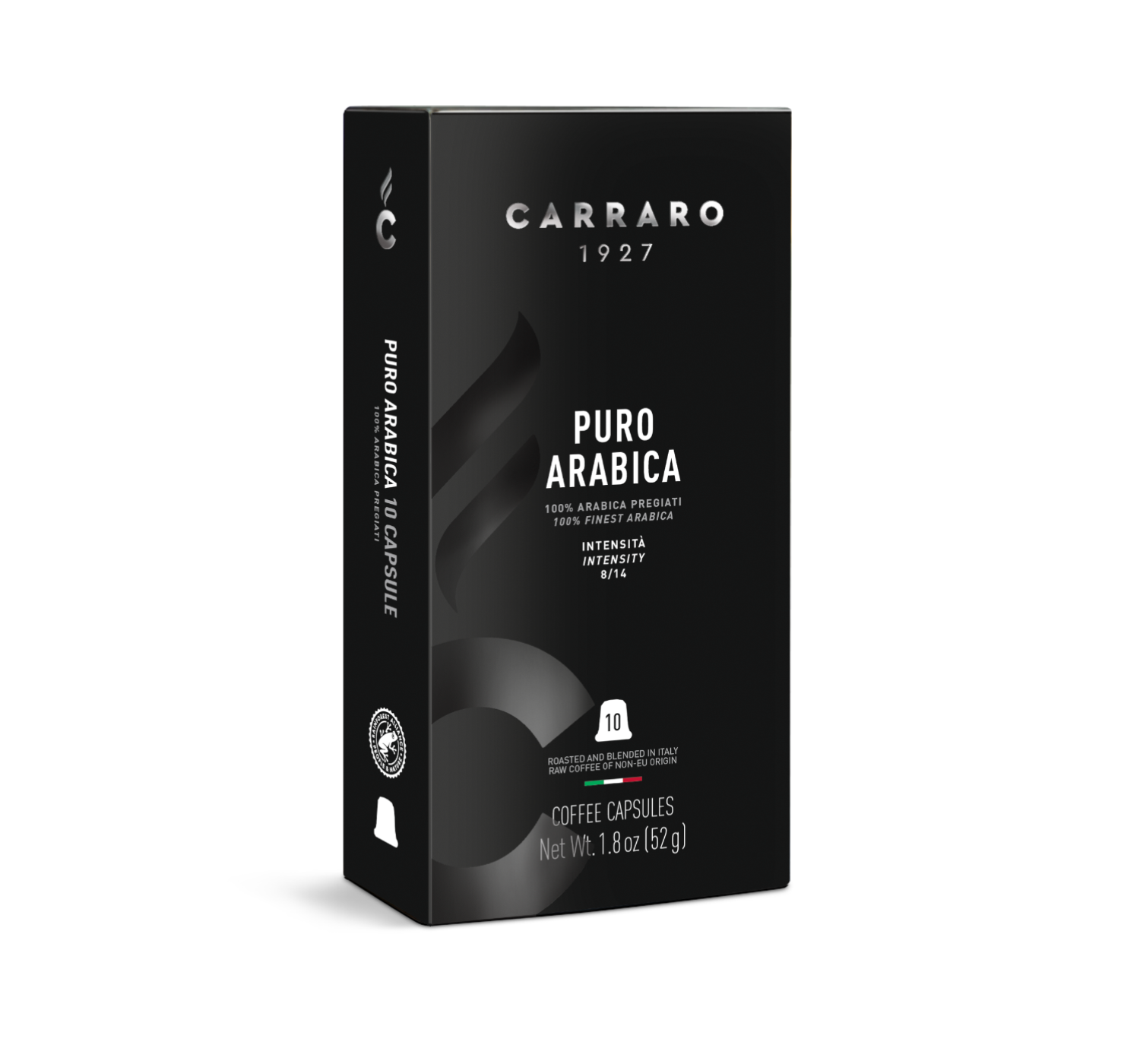 Capsule compatibili *Nespresso<sup>®</sup> - Puro Arabica – 10 capsule compatibili Nespresso®* - Shop online Caffè Carraro