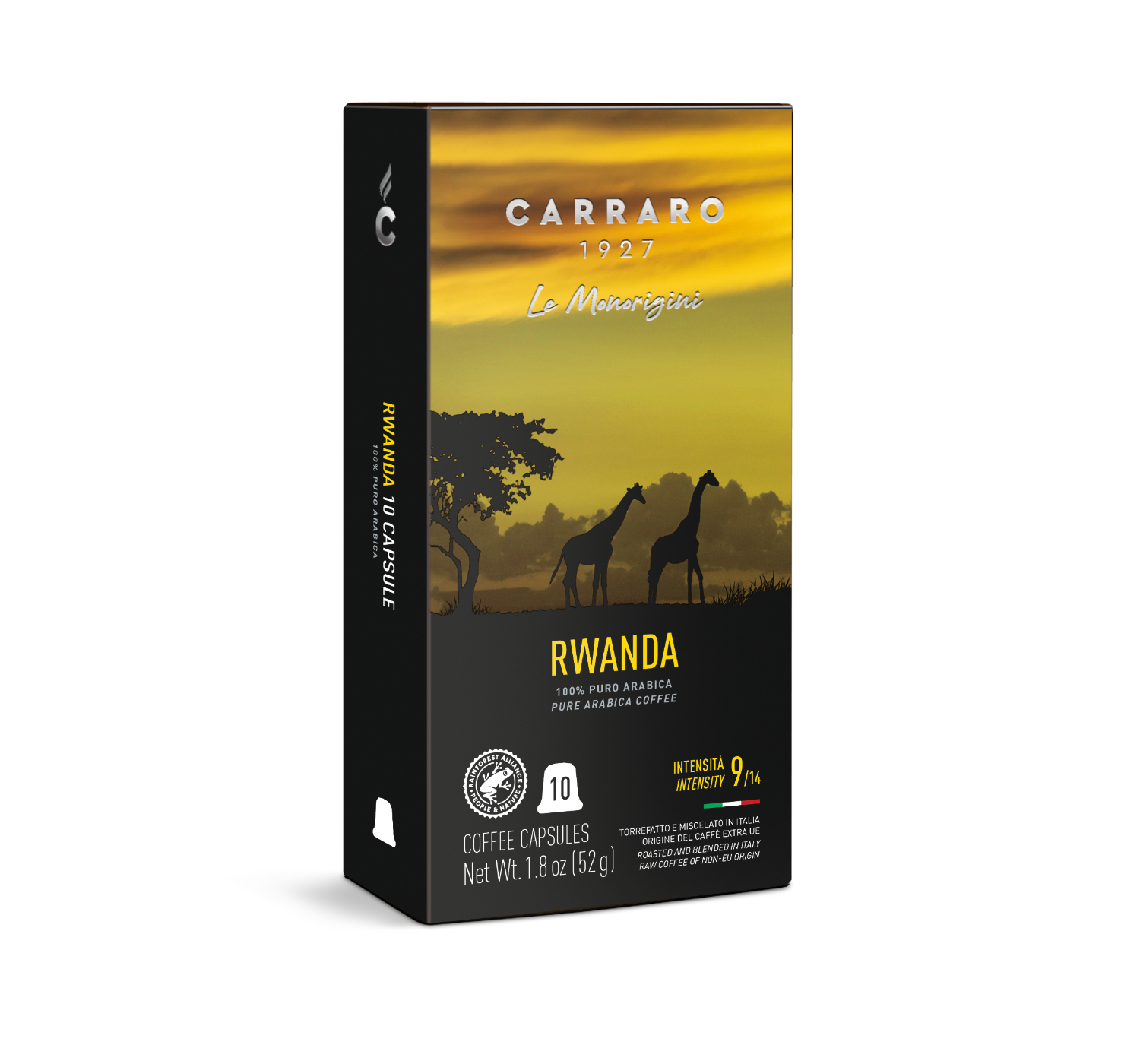 Capsule - Rwanda – 10 capsule compatibili Nespresso®* - Shop online Caffè Carraro