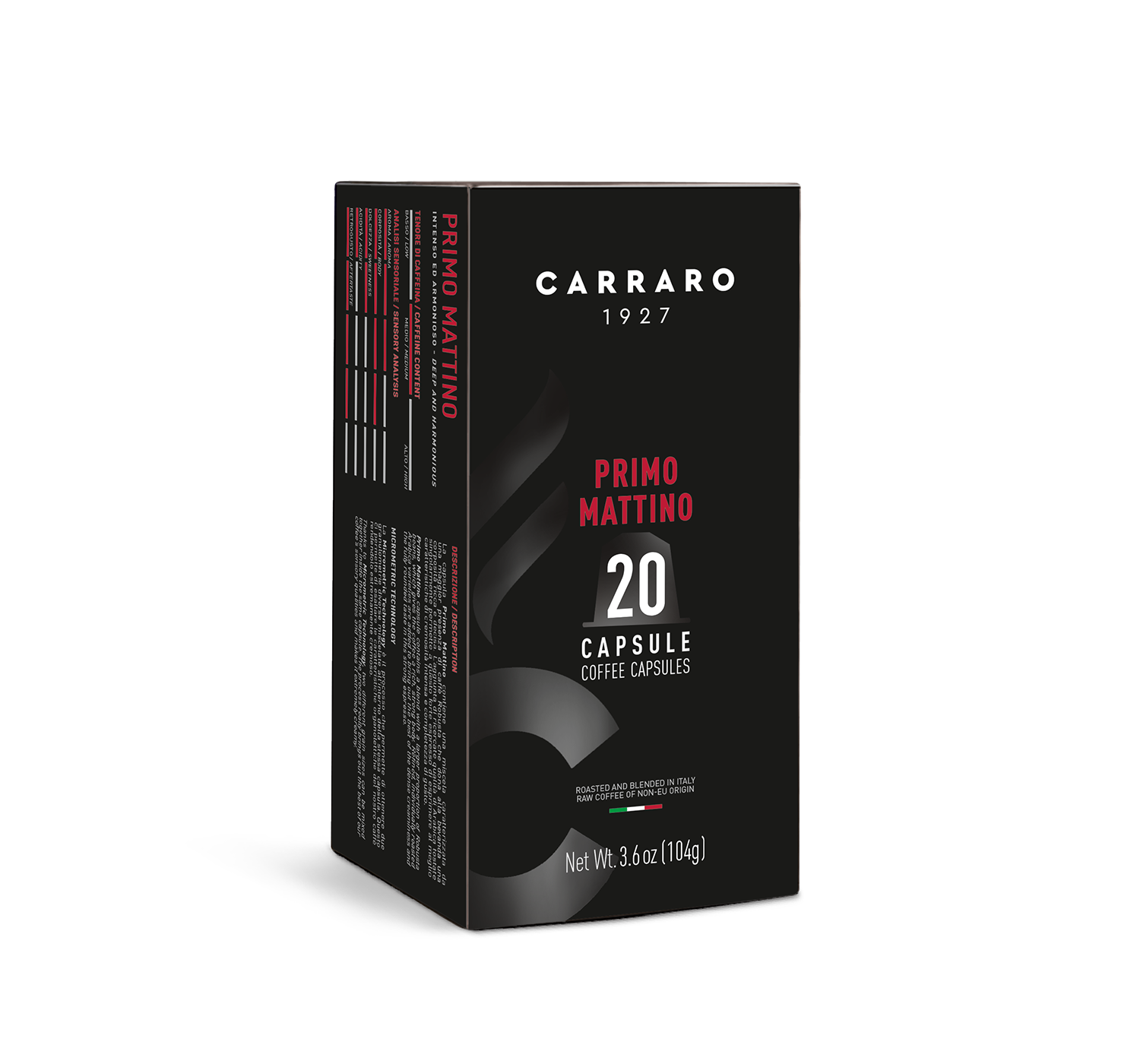 Capsules - Primo Mattino – 20 NESPRESSO®* COMPATIBLE CAPSULES - Shop online Caffè Carraro
