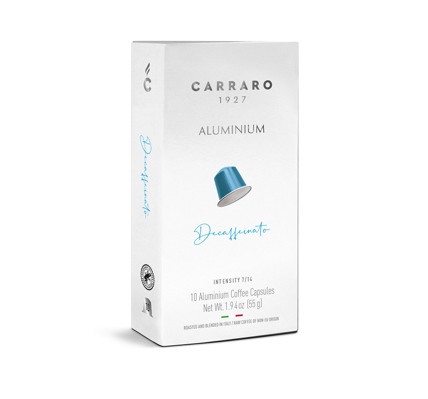 Capsule - Decaffeinato – 10 capsule in alluminio compatibili Nespresso®* - Shop online Caffè Carraro