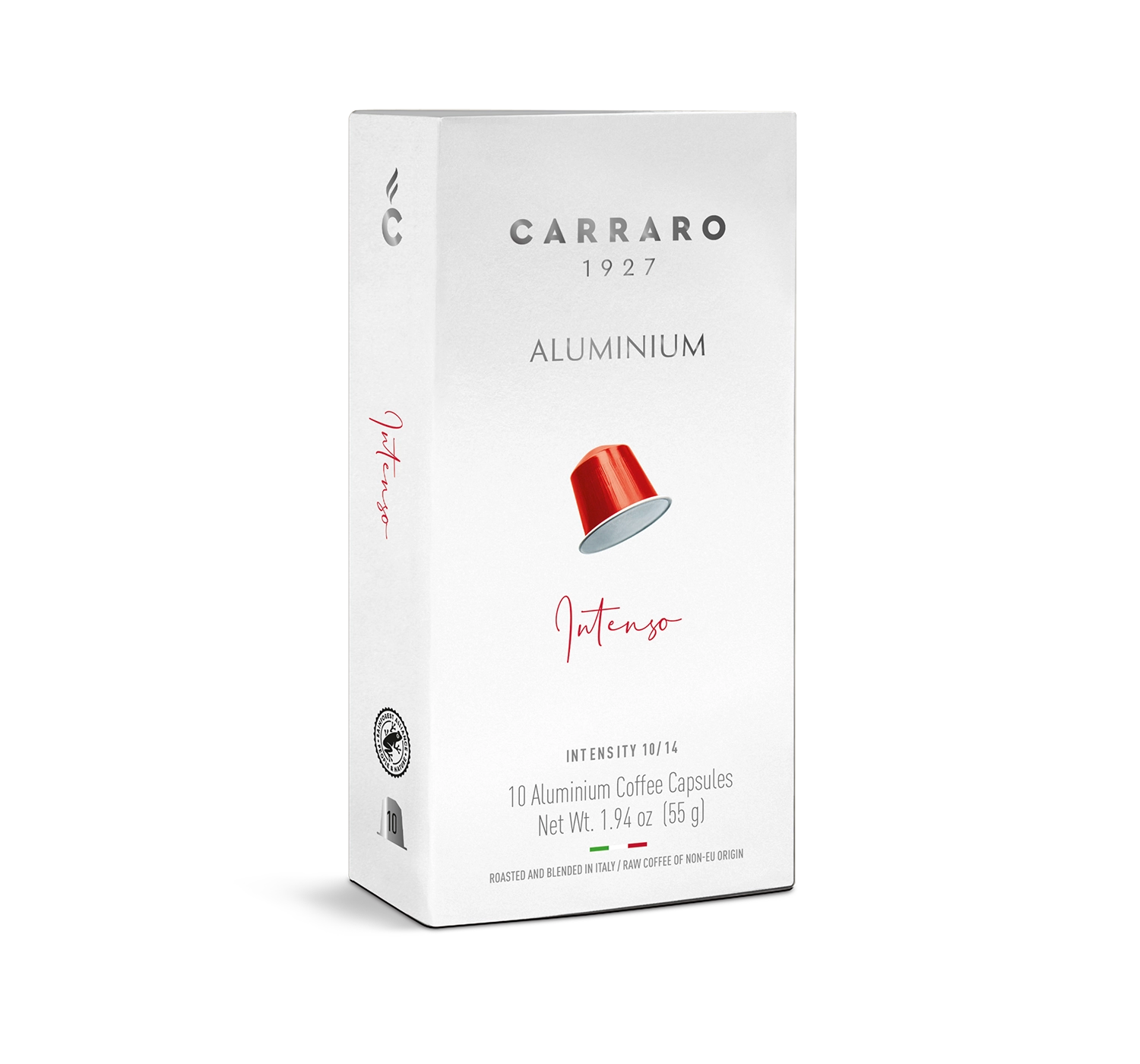 Retail - Intenso – 10 Nespresso®* compatible aluminum capsules - Shop online Caffè Carraro