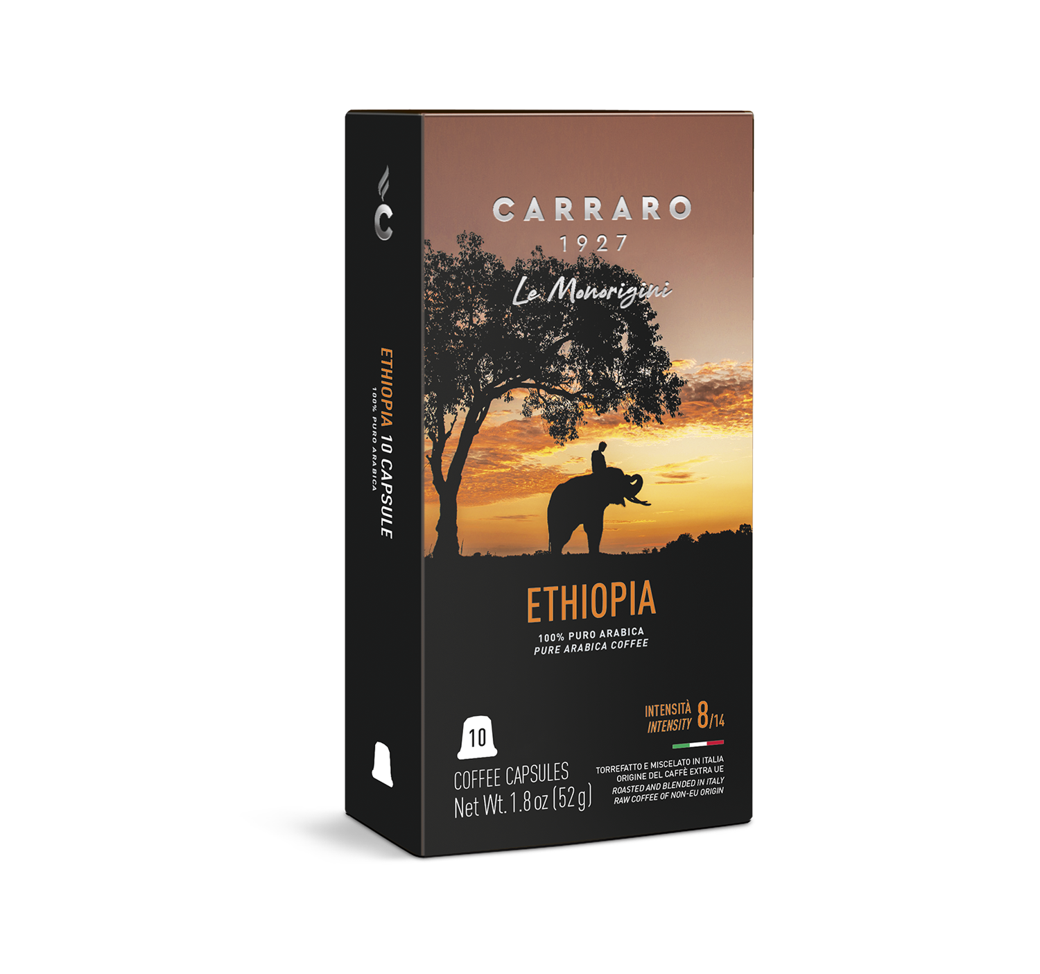 Capsule - Ethiopia – 10 capsule compatibili Nespresso®* - Shop online Caffè Carraro