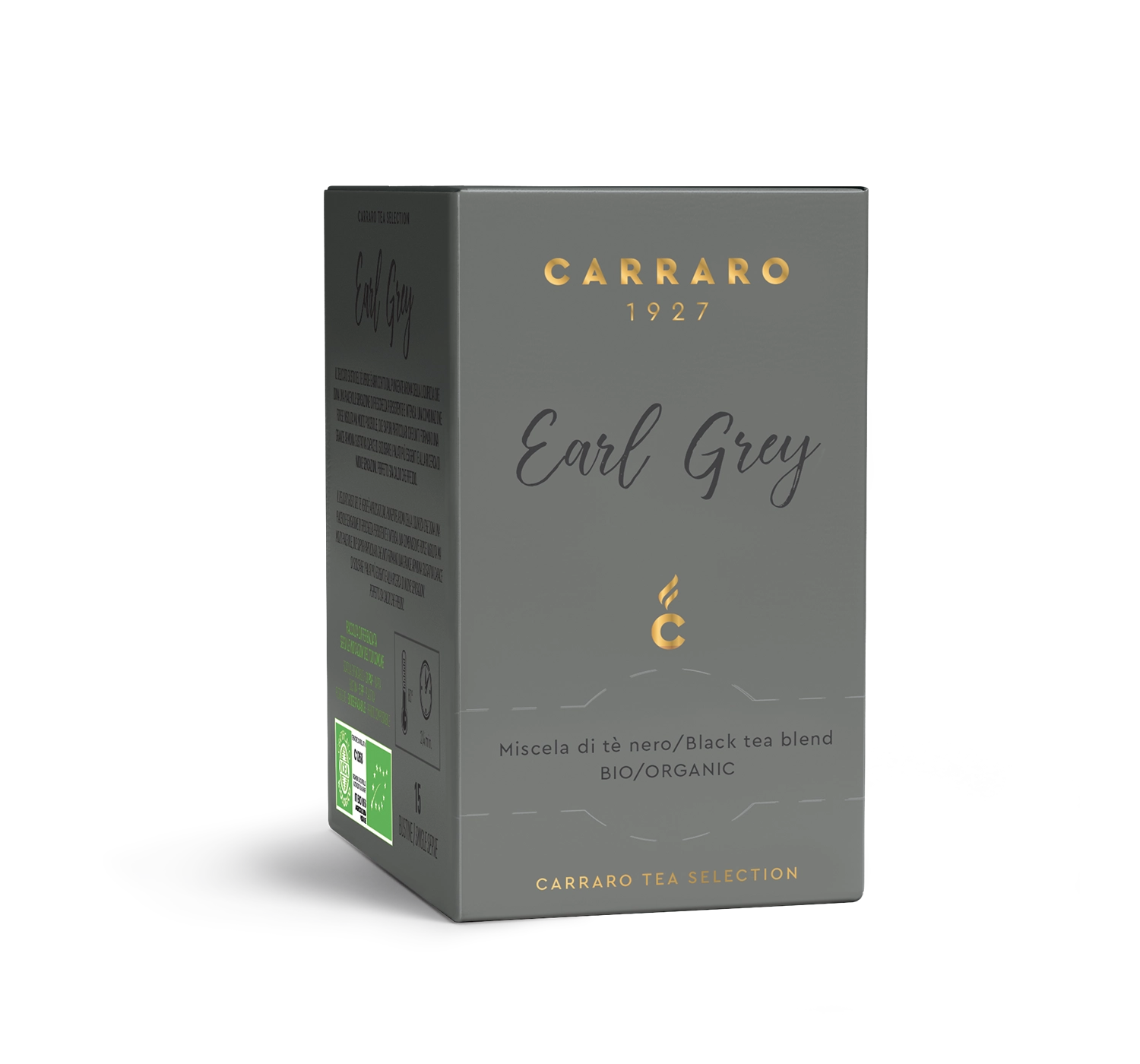 Tea, herbal teas and infusions - Earl Grey – 15 tea bags - Shop online Caffè Carraro