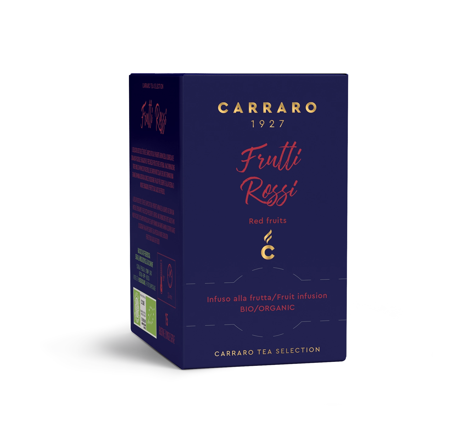Tea, herbal teas and infusions - Red fruits – 15 tea bags - Shop online Caffè Carraro
