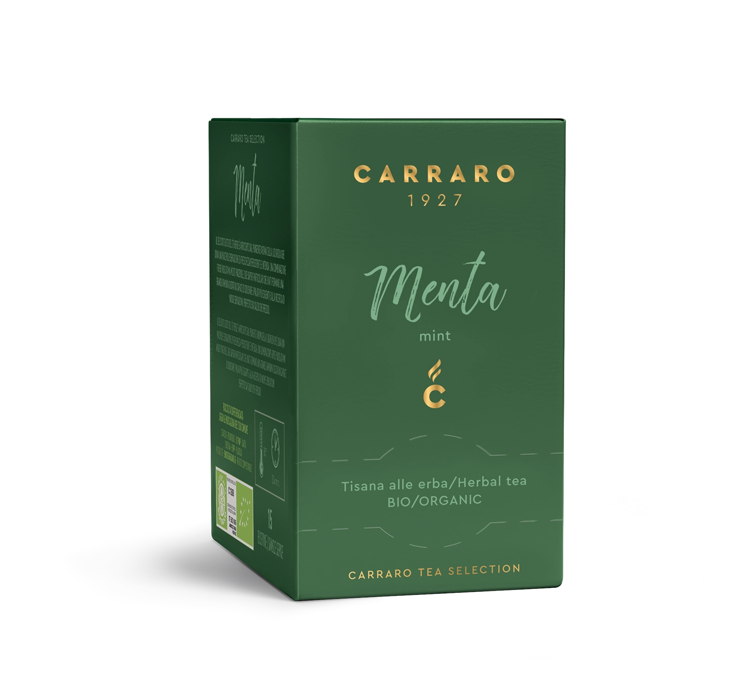 Tea, herbal teas and infusions - Mint – 15 tea bags - Shop online Caffè Carraro