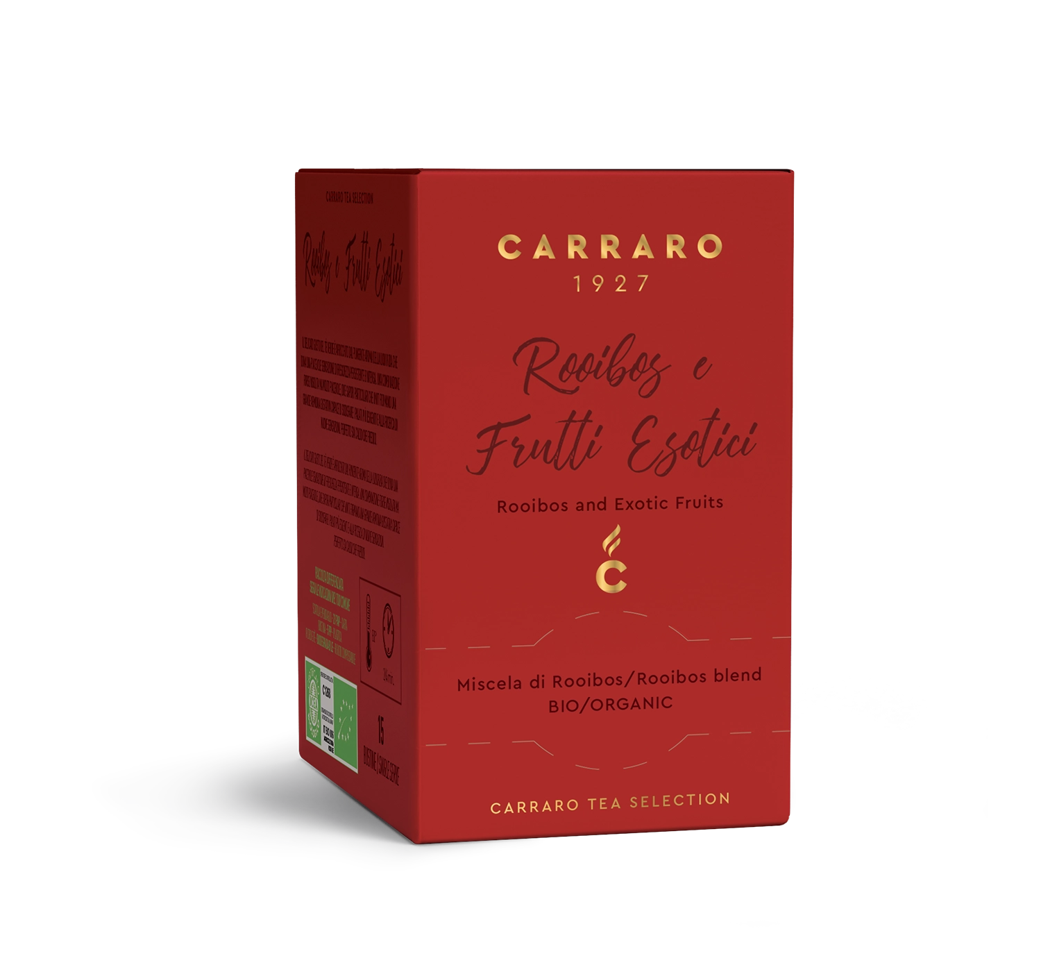 Tea, herbal teas and infusions - Rooibos and exotic fruits – 15 tea bags - Shop online Caffè Carraro