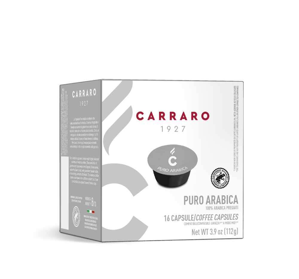 Puro Arabica – 16 A Modo Mio®* compatible capsules - Caffè Carraro
