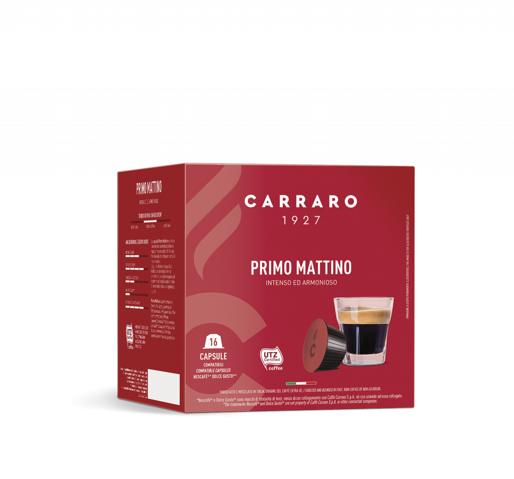 Primo Mattino – 16 Dolce Gusto®* compatible capsules - Caffè Carraro