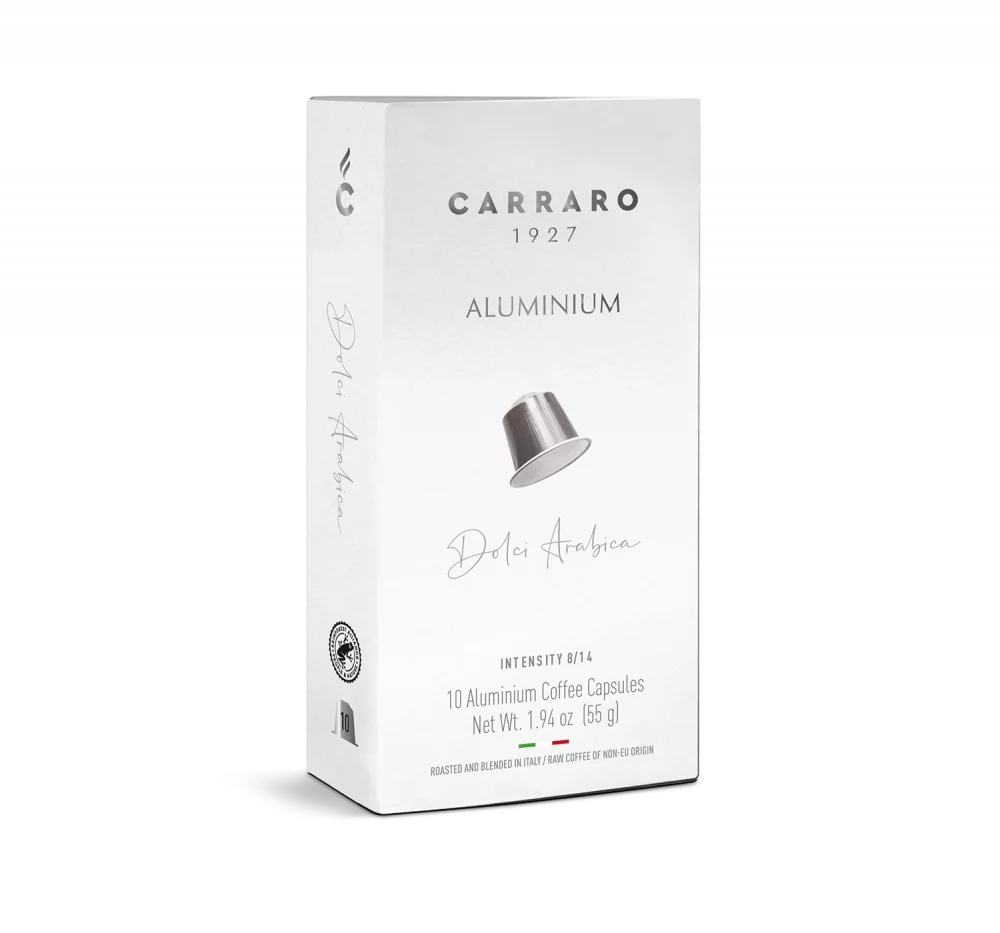 Dolci Arabica – 10 capsule in alluminio compatibili Nespresso®* - Caffè Carraro