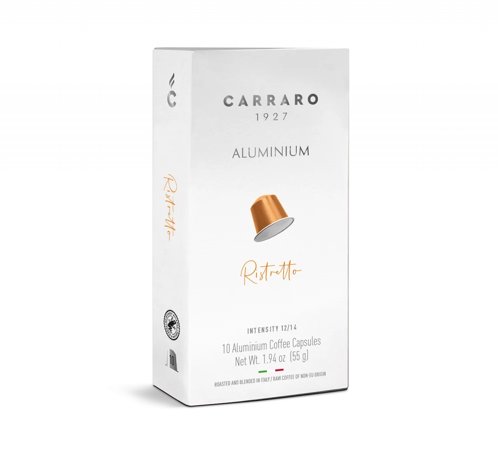 Ristretto – 10 capsule in alluminio compatibili Nespresso®* - Caffè Carraro