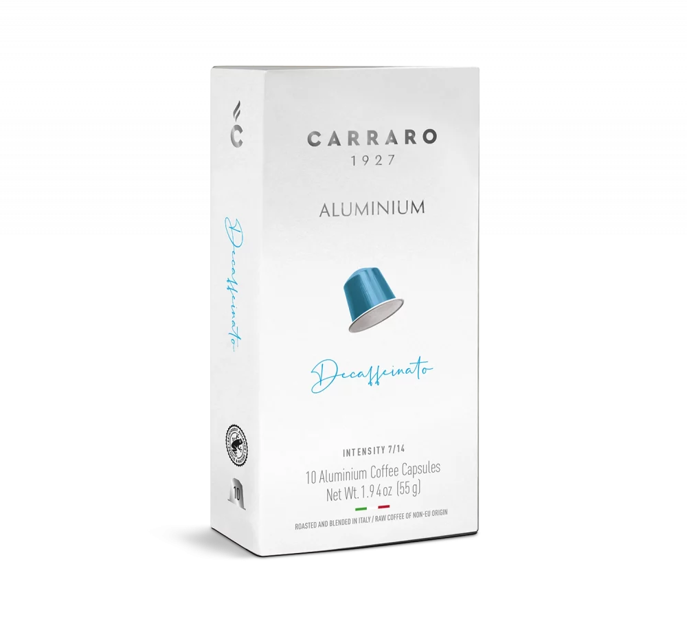 Decaffeinato – 10 capsule in alluminio compatibili Nespresso®* - Caffè Carraro