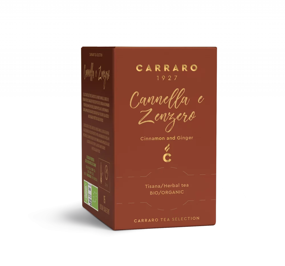 Cinnamon and ginger – 15 tea bags - Caffè Carraro