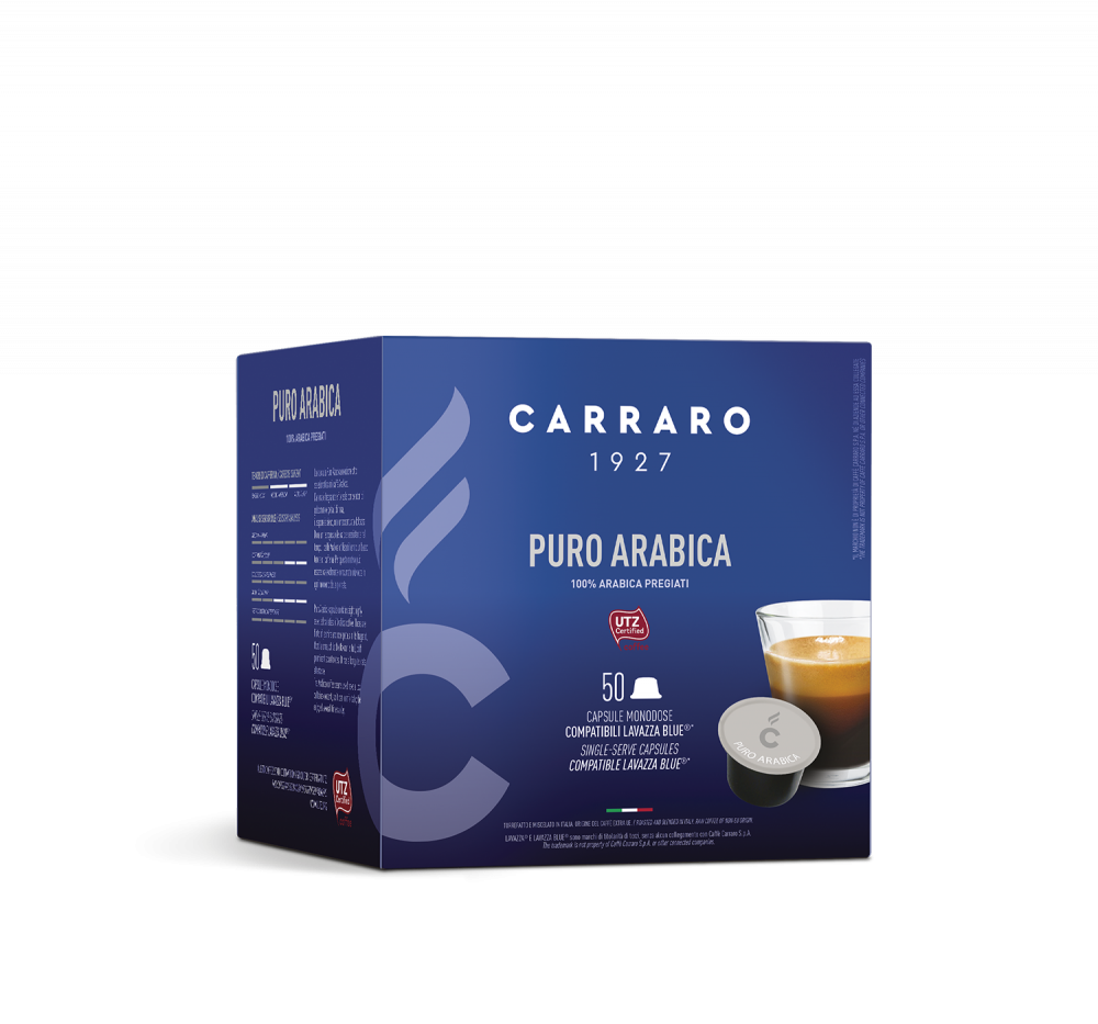 Puro Arabica – 50 capsules LAVAZZA BLUE®* COMPATIBLE CAPSULES - Caffè Carraro