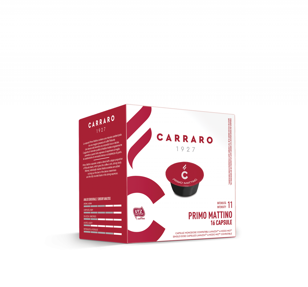 Primo Mattino – 16 A Modo Mio®* compatible capsules - Caffè Carraro