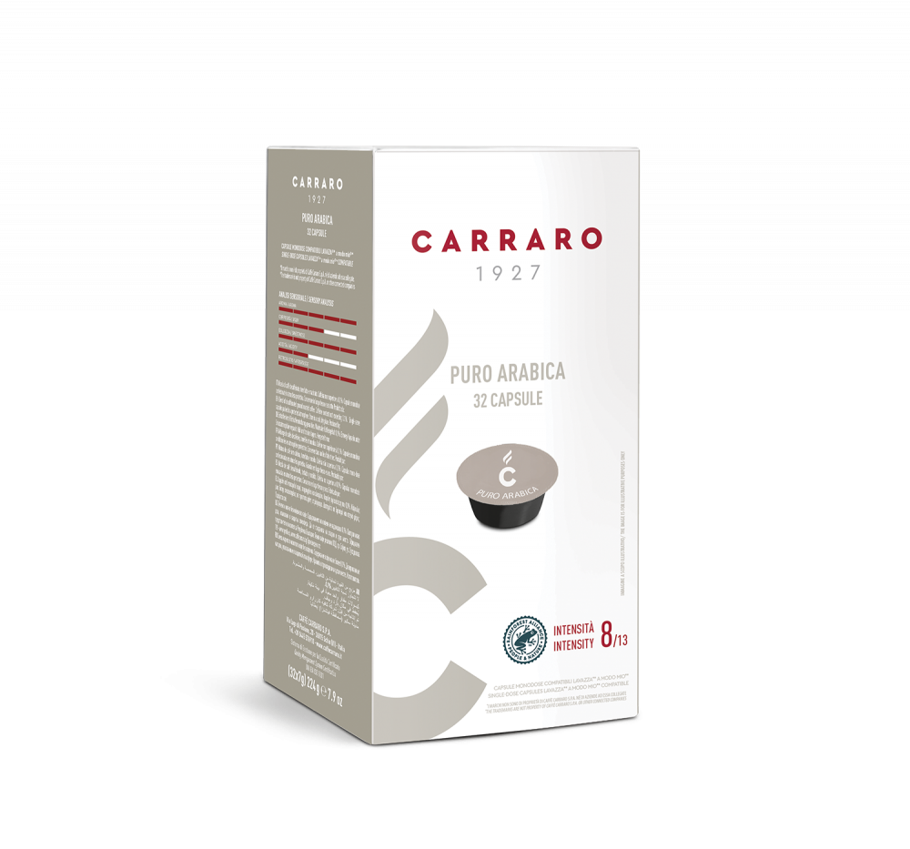 Puro Arabica – 32 A Modo Mio®* compatible capsules - Caffè Carraro