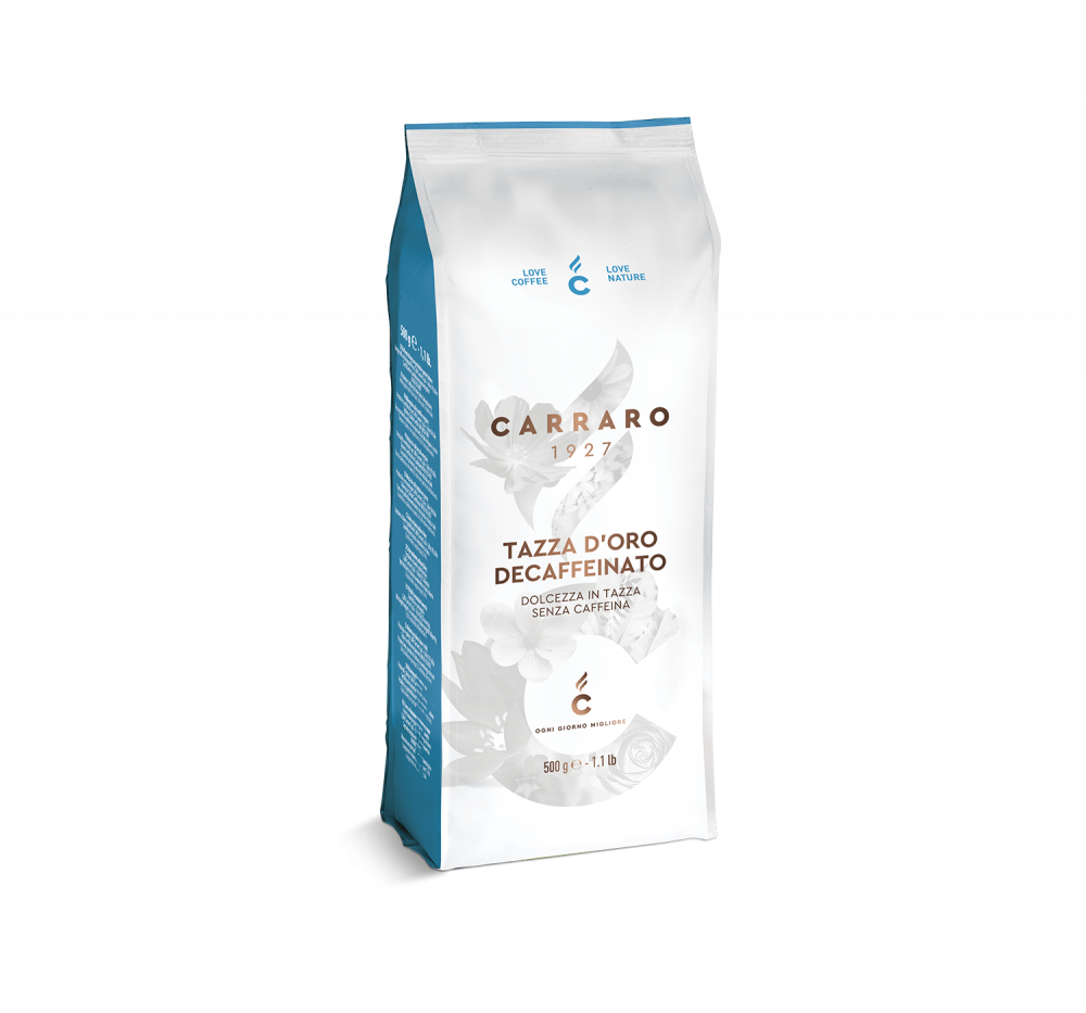 Tazza d’Oro decaffeinato – in grani 500 g - Caffè Carraro
