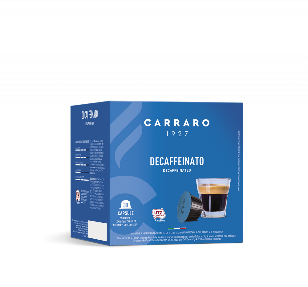 Decaffeinato – 30 Dolce Gusto®* compatible capsules - Caffè Carraro