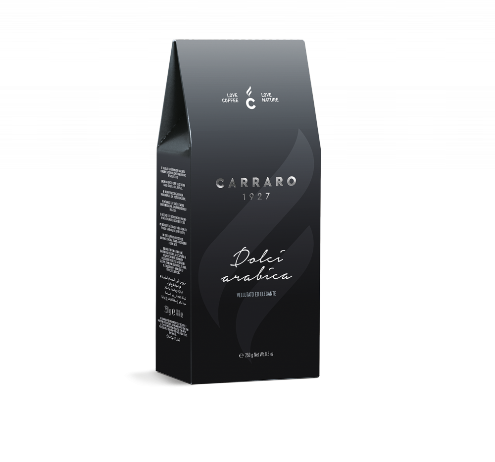 Dolci Arabica – ground coffee vacuum pack in a box 250 g - Caffè Carraro